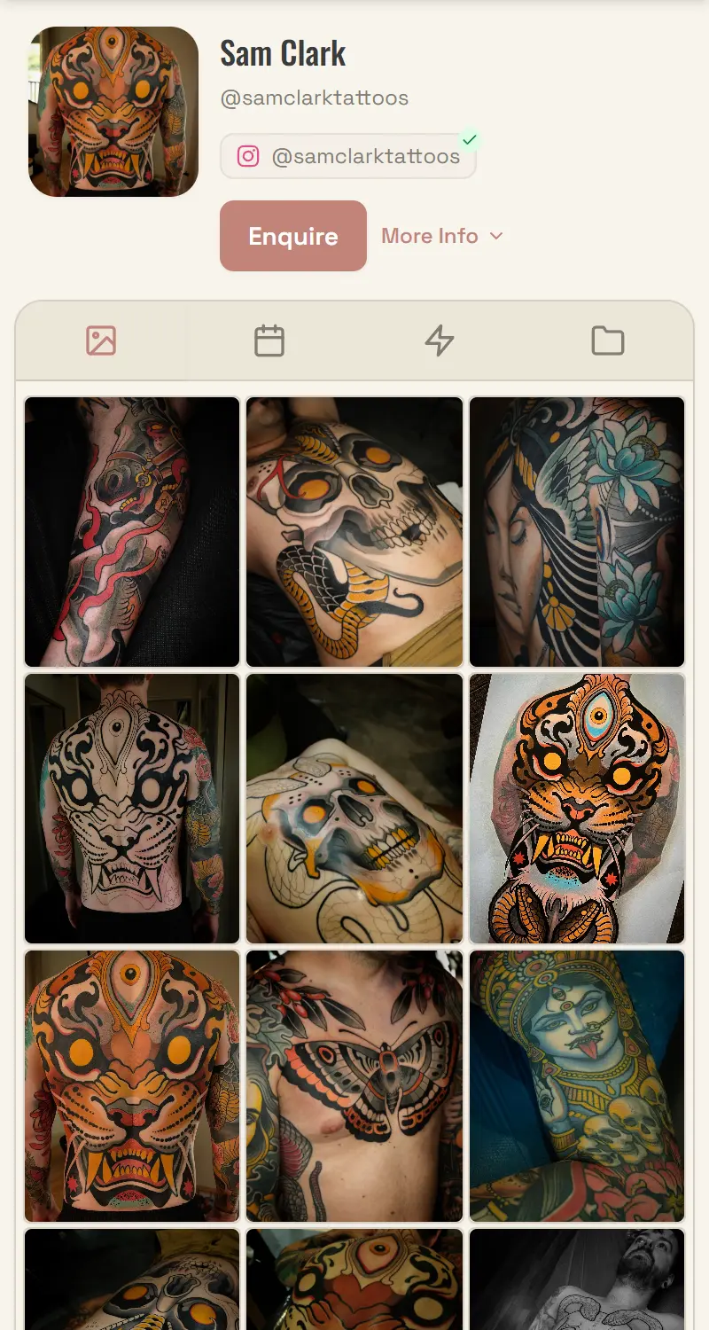 Tattoo artist showcase 1
